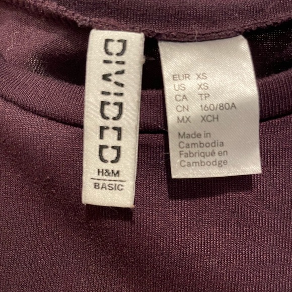 Divided H&M plum mini dress size XS - Picture 2 of 6
